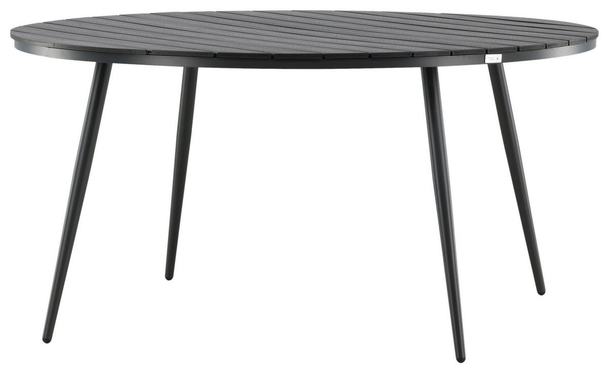 UTEBORD metall, plast rund  - svart, Klassisk, metall/plast (150/150/74cm) - Gardenson