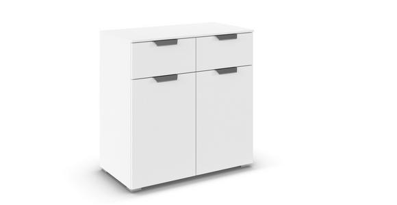 KOMMODE in 80/81/42 cm - Chromfarben/Weiß, Design, Holzwerkstoff/Metall (80/81/42cm) - Carryhome