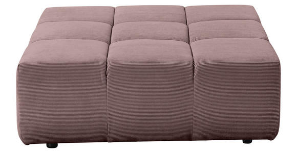 HOCKER in Textil Altrosa  - Schwarz/Altrosa, Design, Kunststoff/Textil (107/39/107cm) - Hom`in