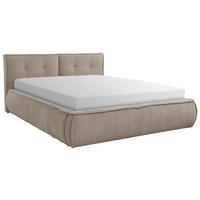 KÁRPITOZOTT ÁGY 180/200 cm  világosbarna  - bézs/natúr színű, Lifestyle, faalapú anyag/textil (180/200cm) - Livetastic