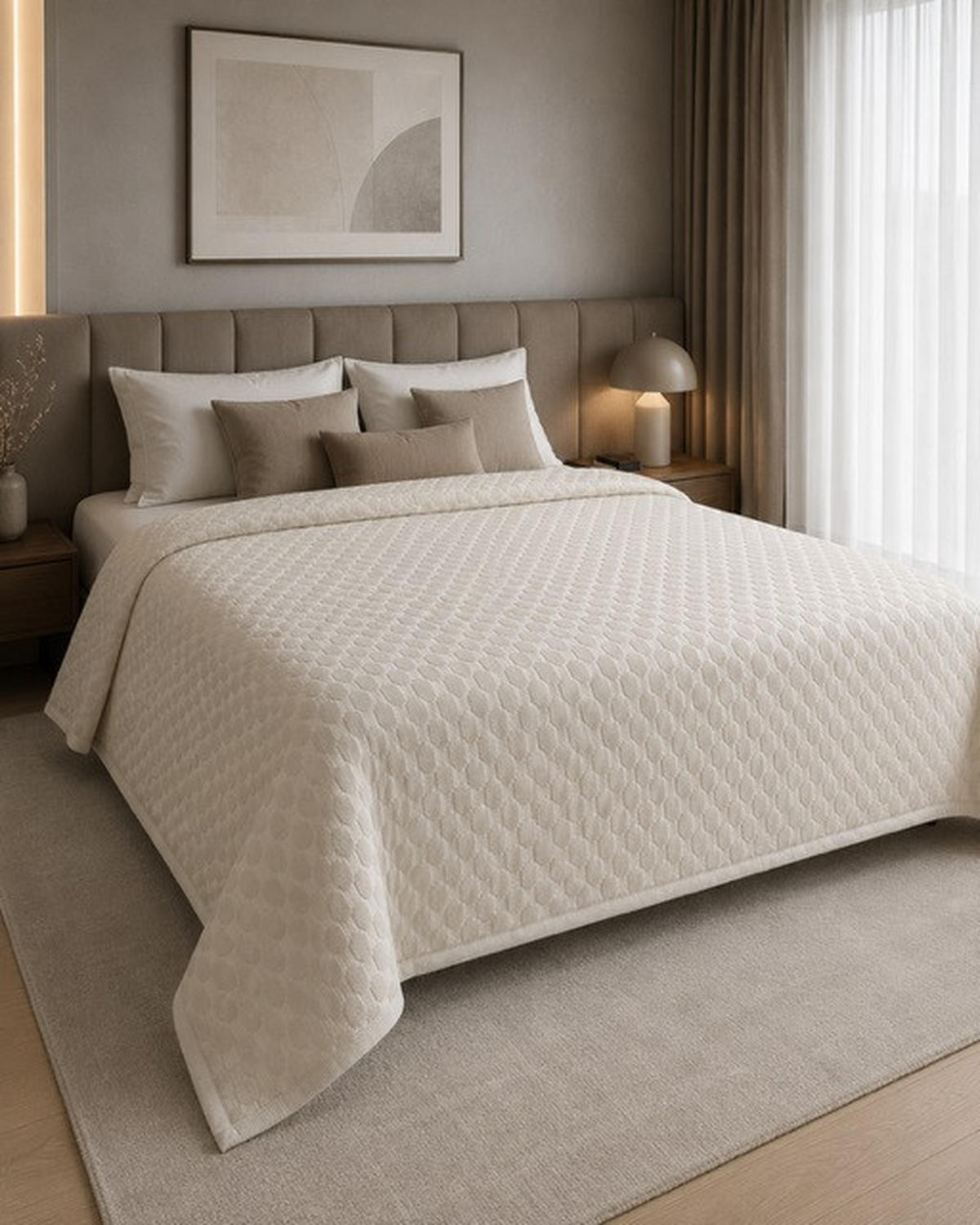 PREKRIVAČ 150/220 cm  ALBA  - bež, Basics, tekstil (150/220cm) - Esposa