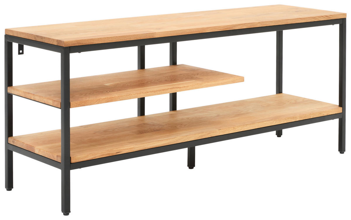 LOWBOARD 120/90/35 cm  - Eichefarben/Schwarz, Trend, Holz/Metall (120/90/35cm) - Landscape