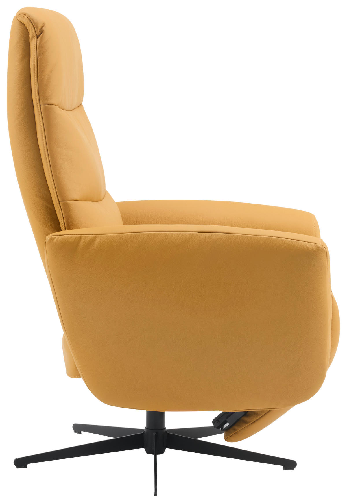 RELAKS FOTELJA tekstil, koža  žuta   - žuta/crna, Design, koža/tekstil (76/112/80cm) - Livetastic