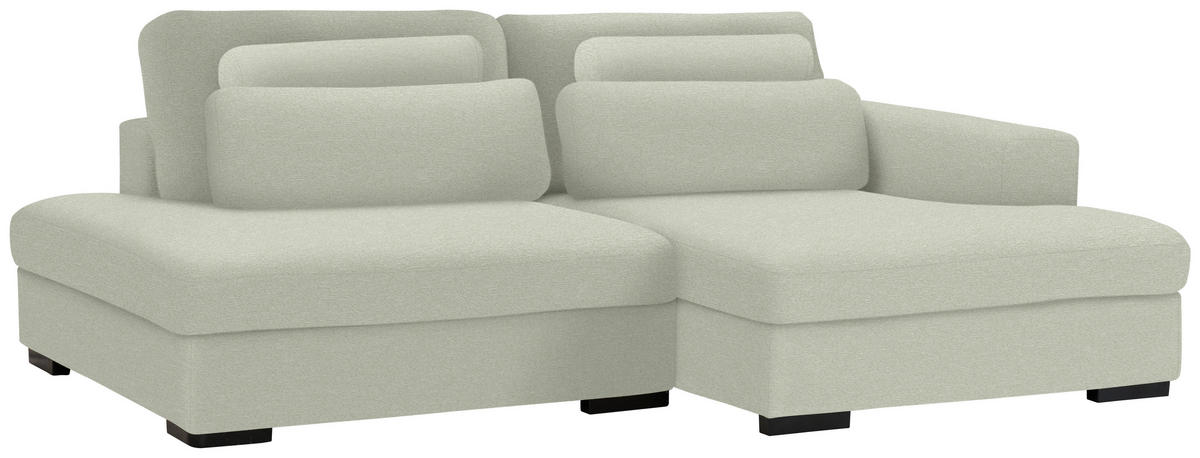 ECKSOFA in Chenille Greige  - Greige/Schwarz, Design, Kunststoff/Textil (223/158cm) - Lomoco