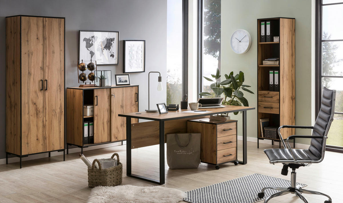 AKTENSCHRANK Eichefarben  - Eichefarben, KONVENTIONELL, Holzwerkstoff (65,2/194,2/39cm) - MID.YOU