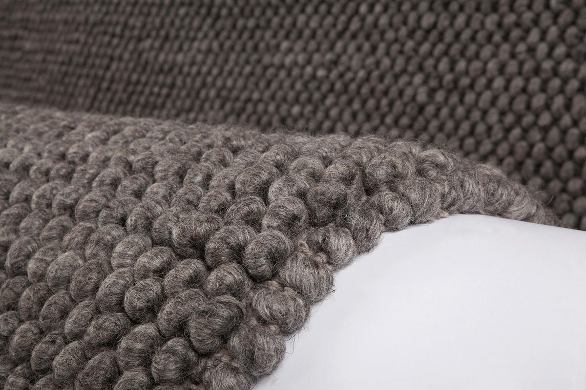HANDWEBTEPPICH 80/150 cm My Loft  - Graphitfarben, Konventionell, Textil (80/150cm) - Linea Natura