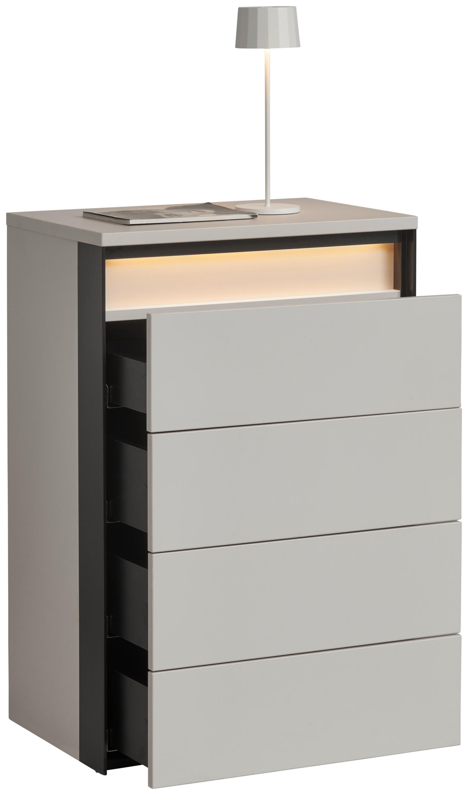 KOMMODE KOMMODE  in 58/88/38 cm  - Beige/Schwarz, KONVENTIONELL, Holzwerkstoff (58/88/38cm) - Voleo