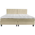 BOXSPRINGBETT 240/200 cm  in Creme  - Wengefarben/Creme, Trend, Holz/Textil (240/200cm) - Esposa