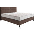 BOXSPRINGBETT 240/220 cm  in Hellbraun  - Hellbraun/Schwarz, KONVENTIONELL, Textil/Metall (240/220cm) - Esposa