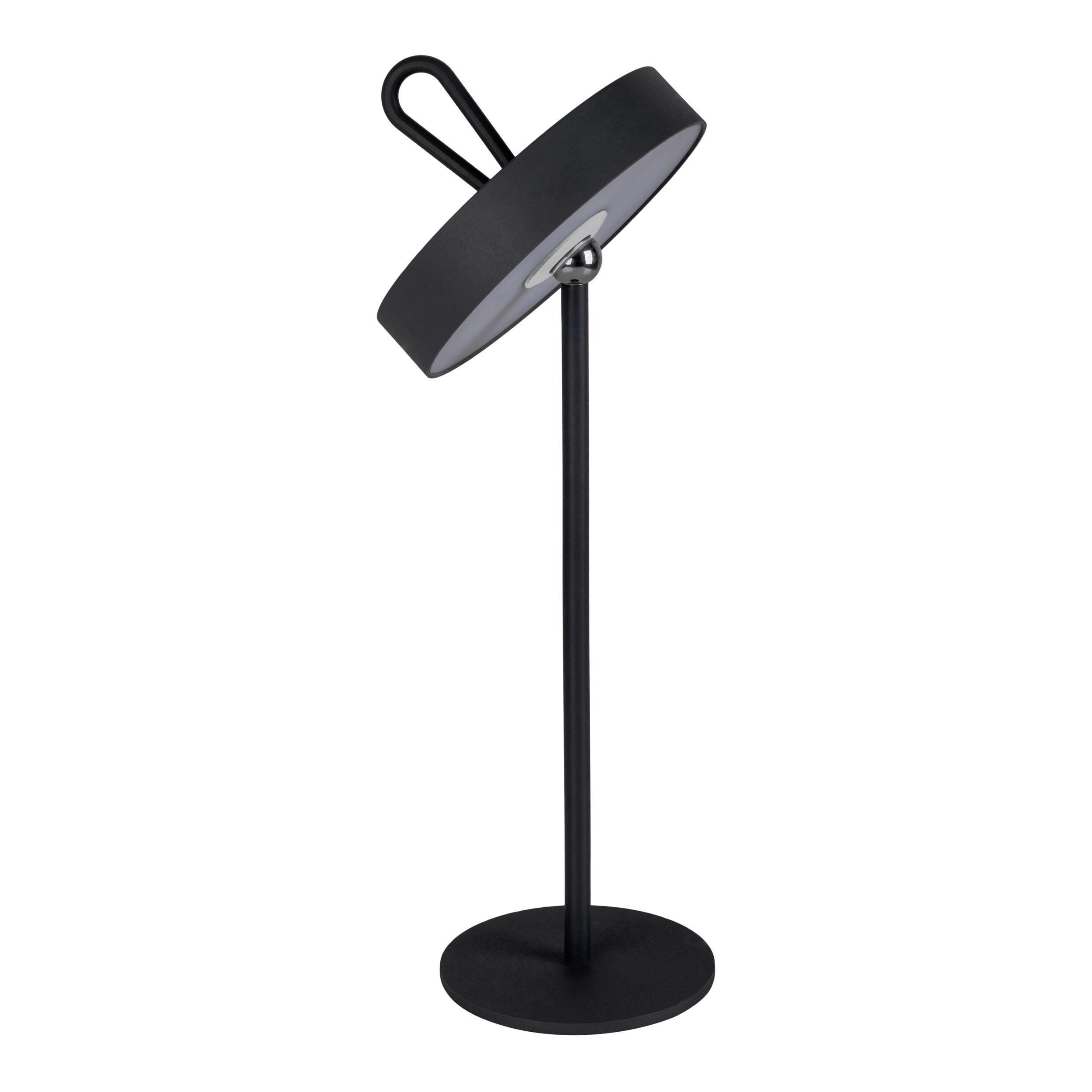AKKU-TISCHLEUCHTE 12,5/35 cm  - Schwarz, Design, Kunststoff/Metall (12,5/35cm) - Näve