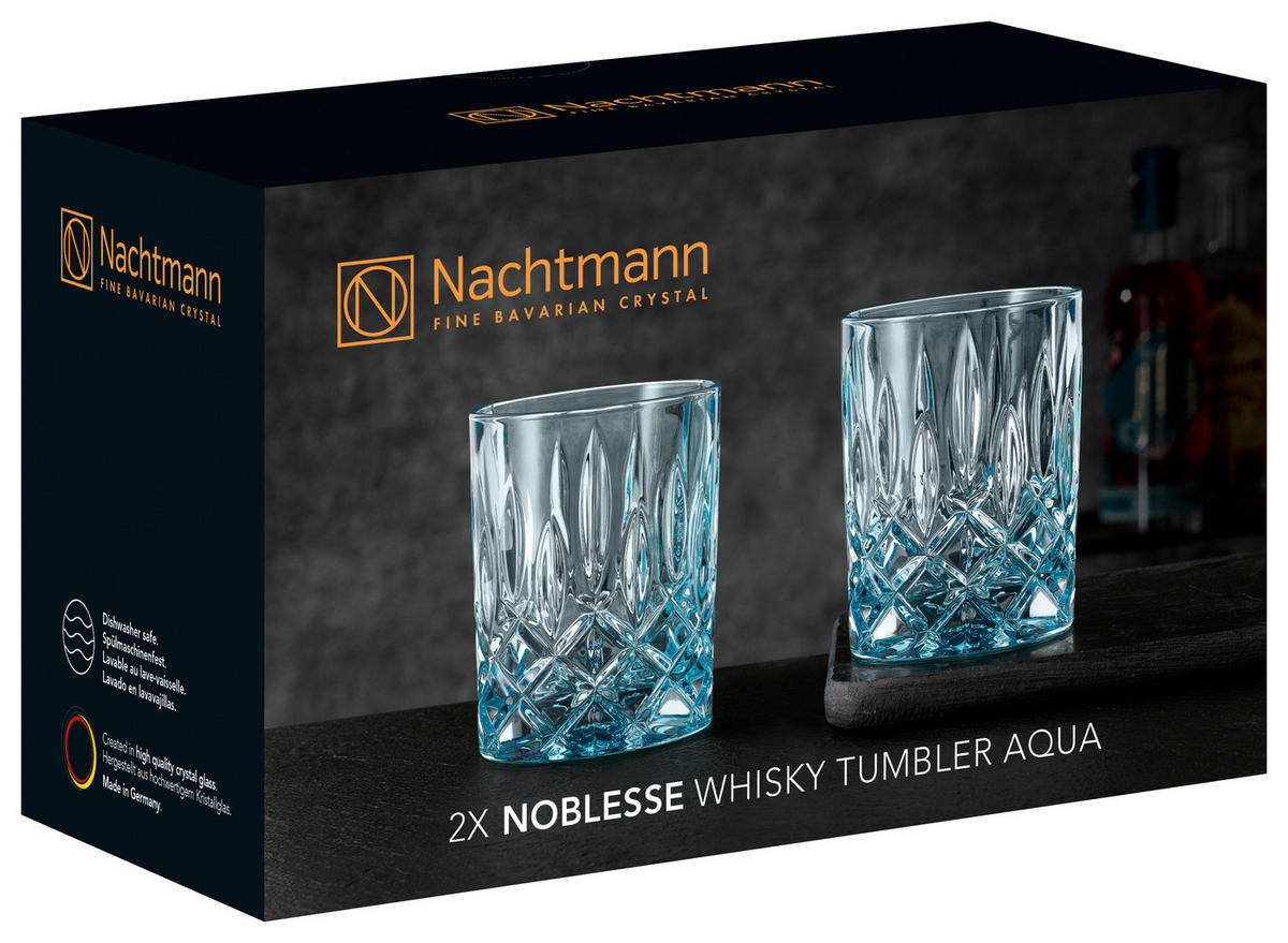 SET PAHARE DE WHISKY - albastru, Lifestyle, sticlă - Nachtmann