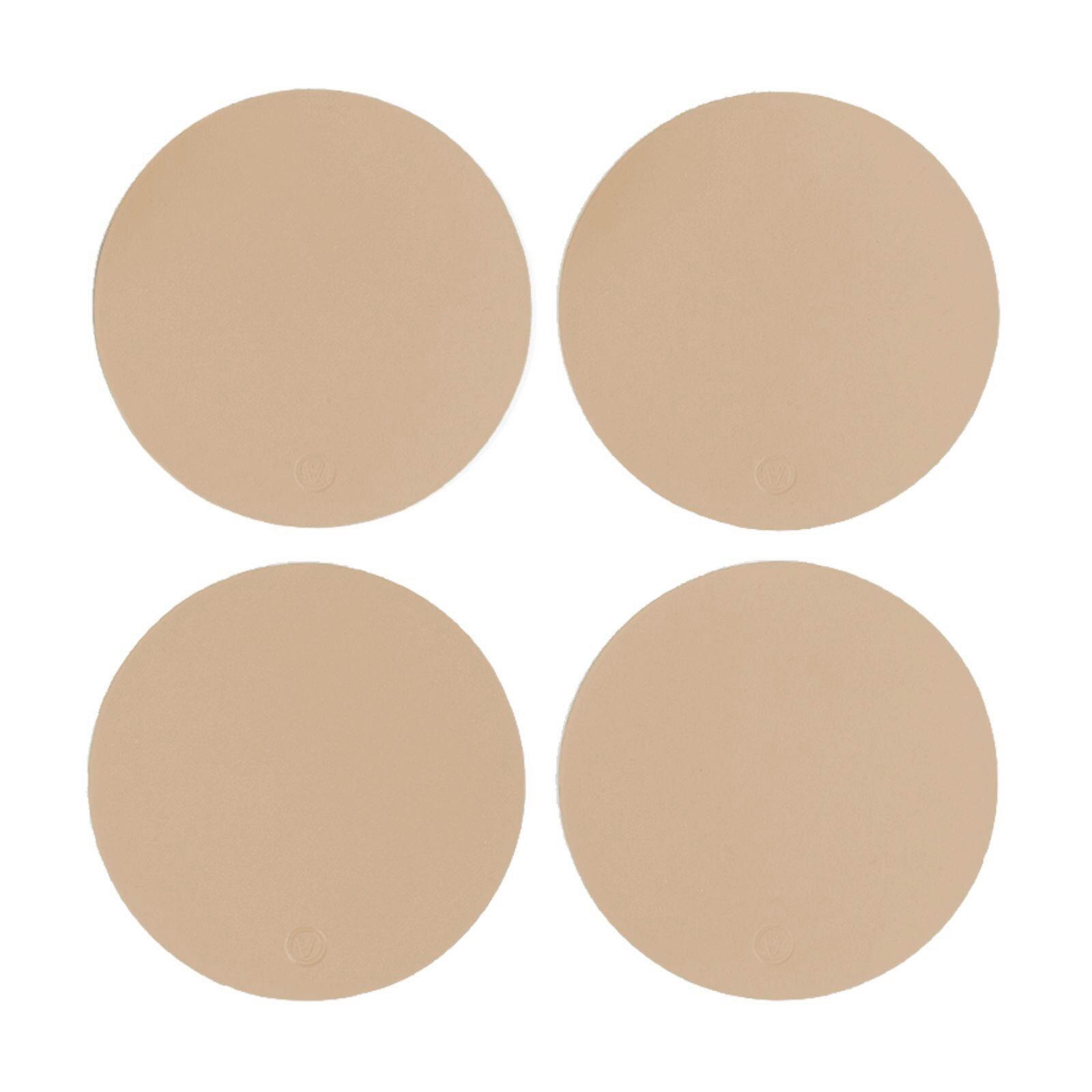 GLASUNTERSETZER  - Hellbraun, Basics, Leder (11/11/0.2cm)