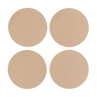 GLASUNTERSETZER  - Hellbraun, Basics, Leder (11/11/0.2cm)