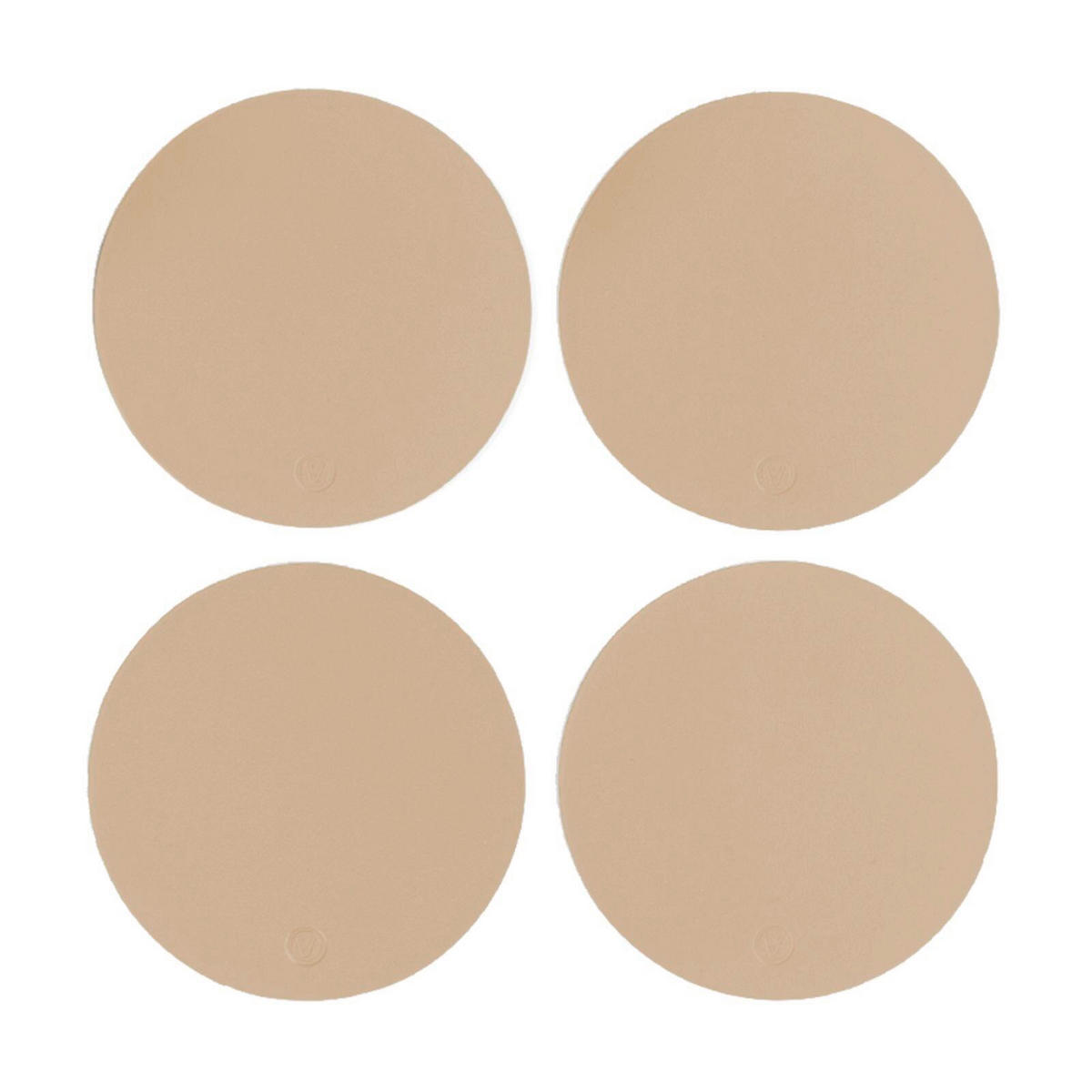 GLASUNTERSETZER  - Hellbraun, Basics, Leder (11/11/0.2cm)