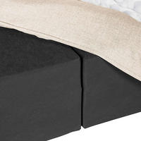 BOXSPRINGBETT 140/200 cm  in Beige  - Beige/Schwarz, Design, Textil (140/200cm) - home24