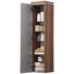 SEITENSCHRANK 30/132/30 cm - Chromfarben/Eichefarben, Design, Glas/Holzwerkstoff (30/132/30cm) - Novel SEITENSCHRANK 30/132/30 cm - Chromfarben/Eichefarben, Design, Glas/Holzwerkstoff (30/132/30cm) - Novel