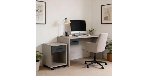 ROLLCONTAINER 46/58/40 cm  - Graphitfarben/Schwarz, Design, Holzwerkstoff/Kunststoff (46/58/40cm) - Carryhome