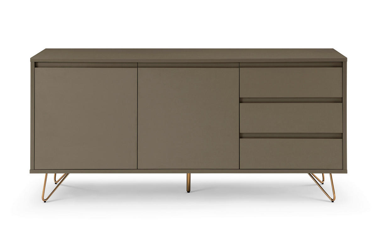 SIDEBOARD  in 150/70/40 cm  - Messingfarben/Grau, Design, Holzwerkstoff/Metall (150/70/40cm) - Livetastic