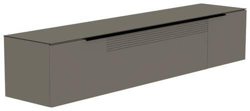 LOWBOARD  in 210/41/45 cm  - Schwarz/Grau, Design, Glas/Holzwerkstoff (210/41/45cm) - Moderano