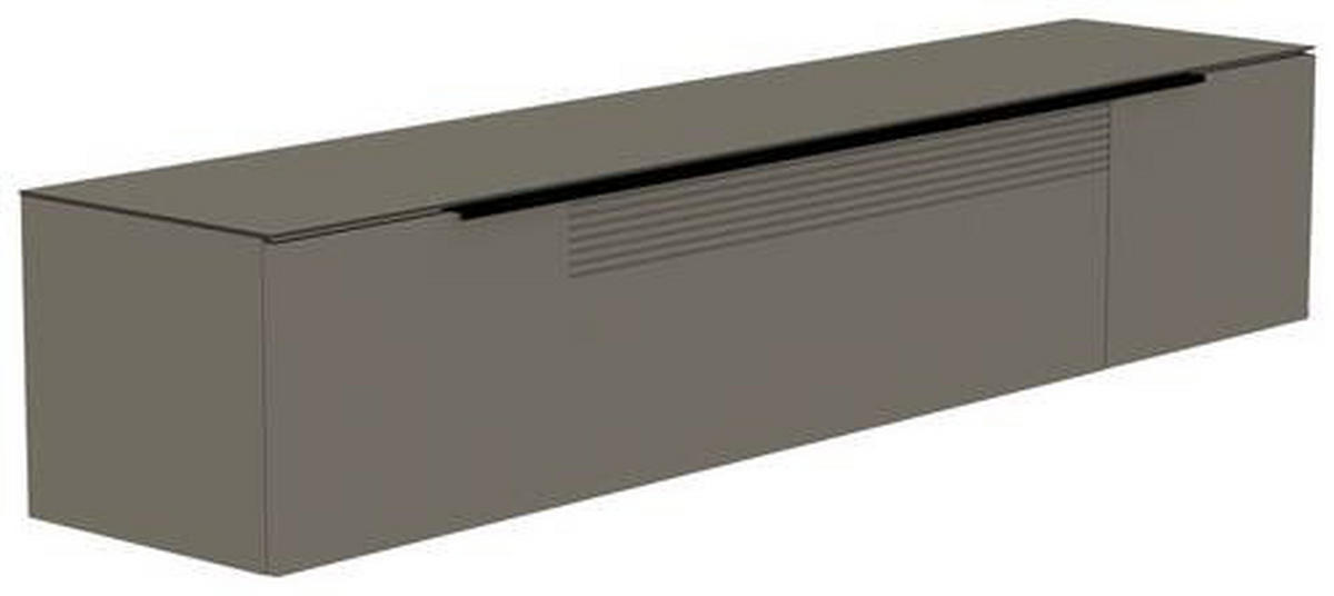 LOWBOARD  in 210/41/45 cm  - Schwarz/Grau, Design, Glas/Holzwerkstoff (210/41/45cm) - Moderano