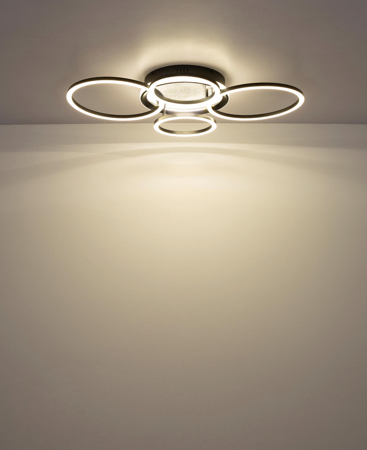 LED-DECKENLEUCHTE 72,2/51,7/10 cm   - Schwarz/Weiß, Design, Kunststoff/Metall (72,2/51,7/10cm) - Globo