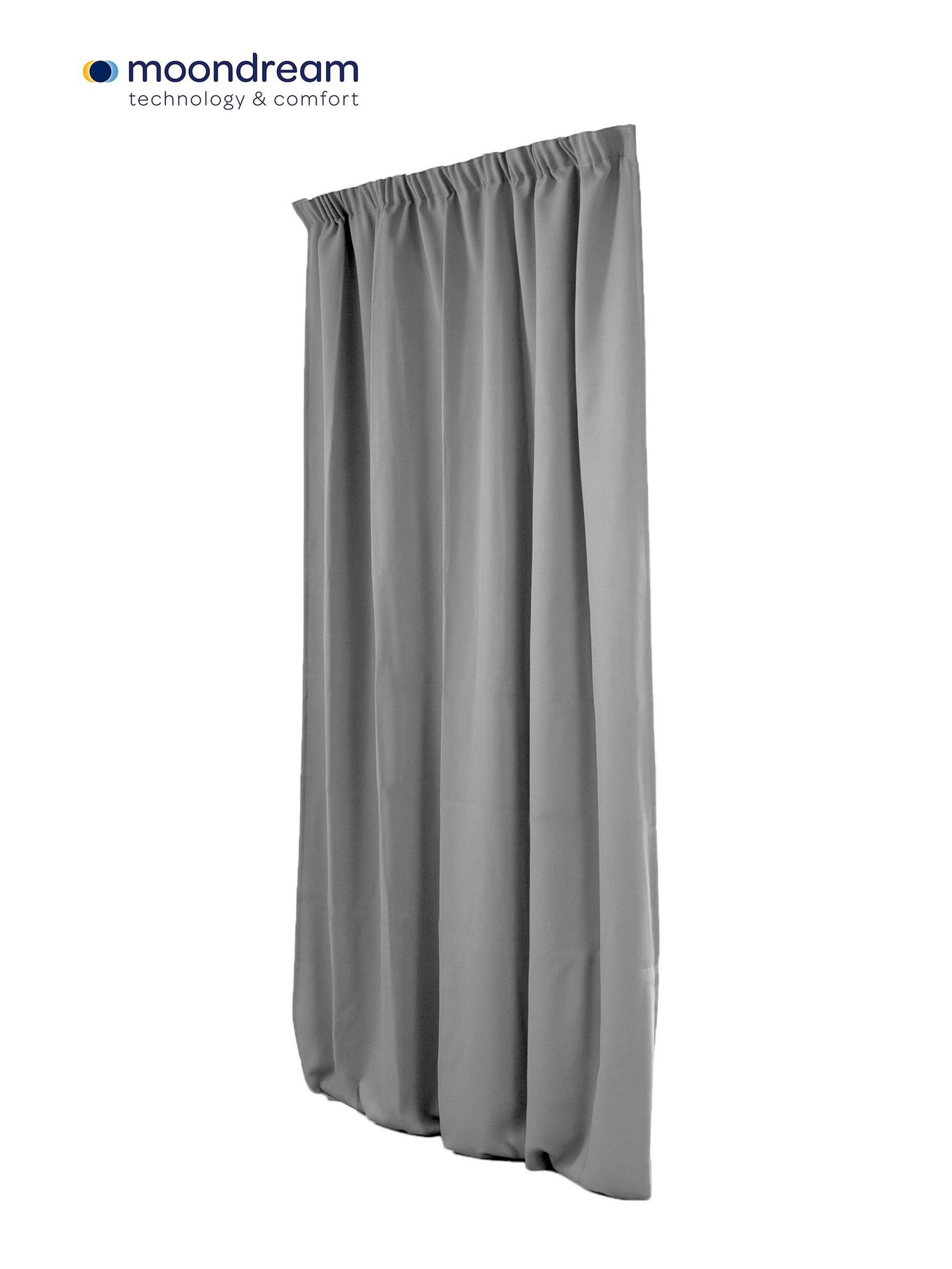 VERDUNKELUNGSVORHANG - Grau, Basics, Textil (135/250cm)