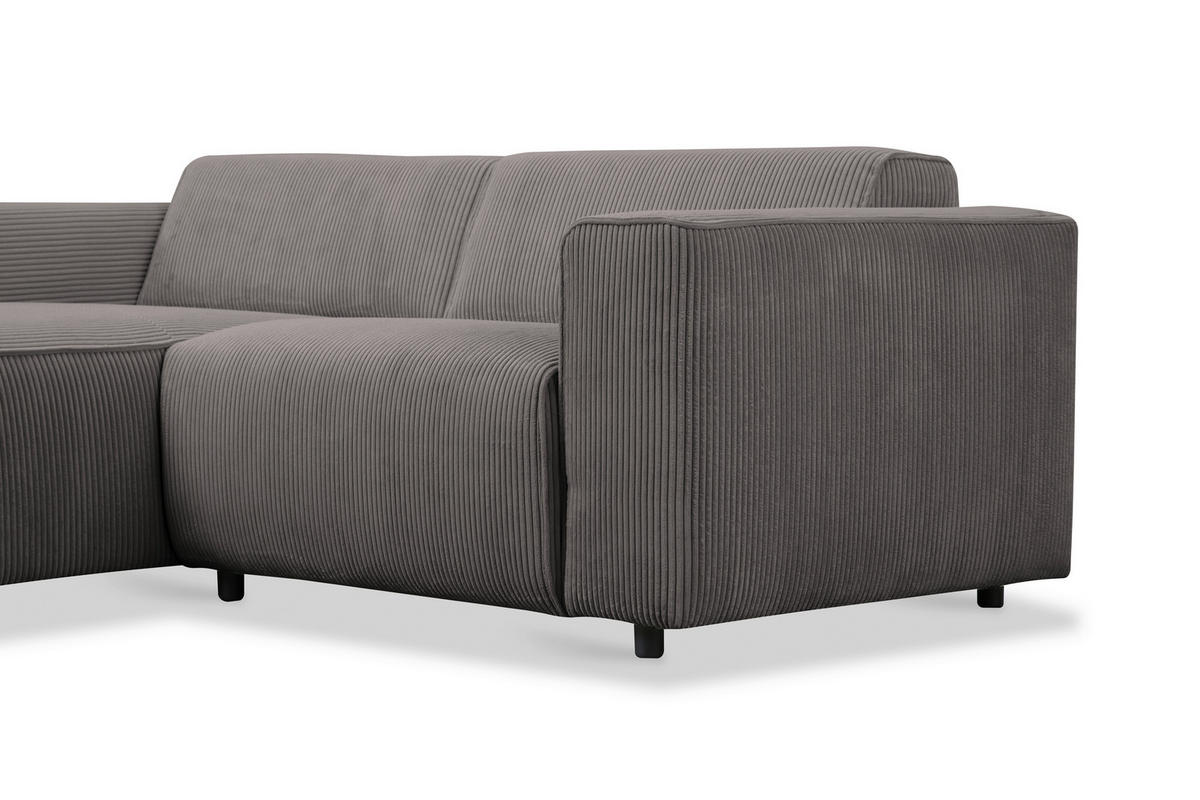 HÖRNSOFFA i manchester grå  - svart/grå, Design, textil/plast (161/234cm) - Livetastic