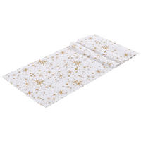 TRAVERSĂ DE MASĂ 40/150 cm   - alb/auriu, Design, textil (40/150cm) - X-Mas