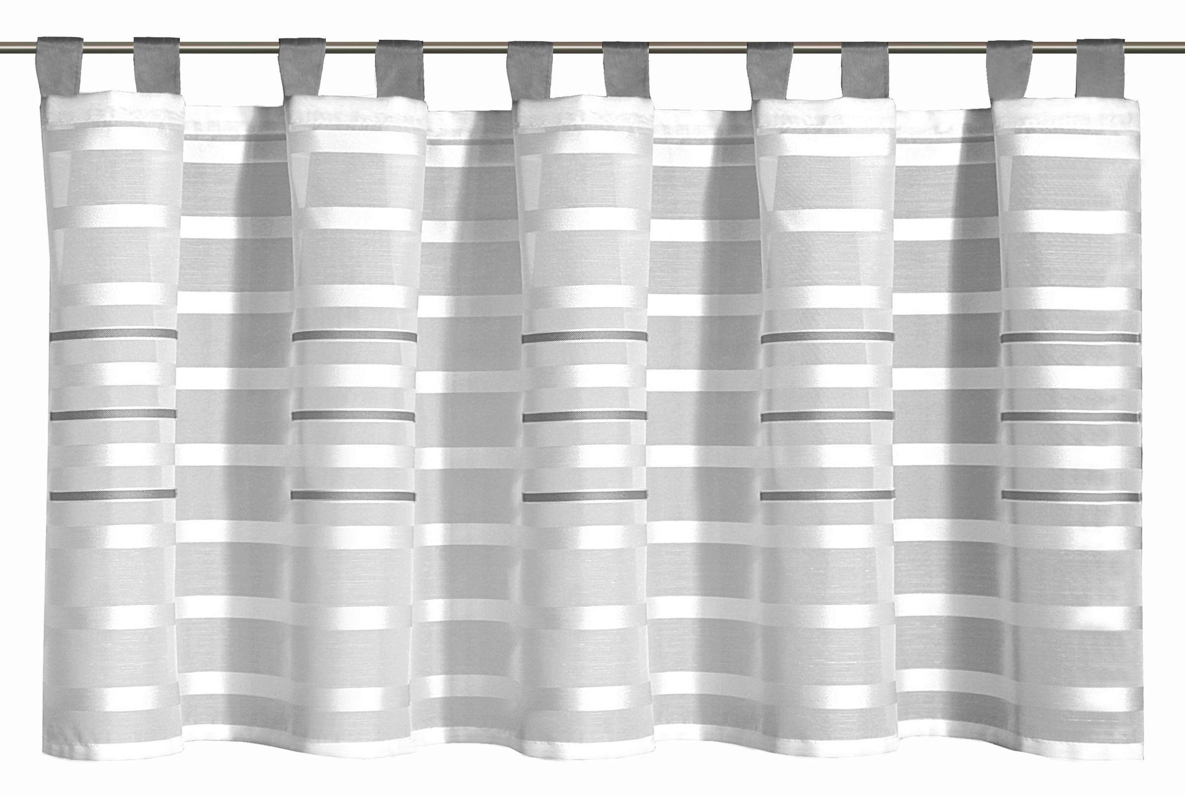 KURZGARDINE  140/50 cm  - Silberfarben, Basics, Textil (140/50cm)
