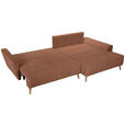 ECKSOFA in Webstoff Dunkelorange  - Buchefarben/Dunkelorange, KONVENTIONELL, Holz/Textil (294/169cm) - Carryhome