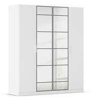 DREHTÜRENSCHRANK in Weiss, Schwarz  - Weiss/Schwarz, Design, Glas/Holzwerkstoff (181/210/54cm) - Boxxx