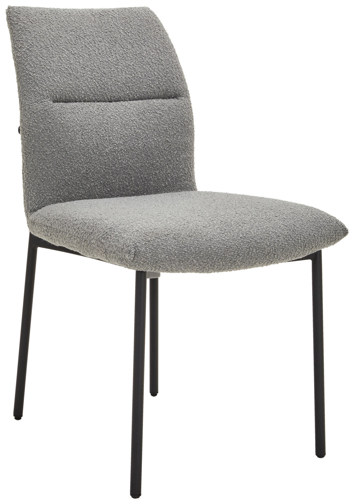 STUHL  in Eisen Bouclé  - Schwarz/Grau, Modern, Textil/Metall (50/85/62cm) - Hom`in