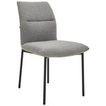 STUHL  in Eisen Bouclé Metall, Textil  - Schwarz/Grau, MODERN, Textil/Metall (50/85/62cm) - Hom`in
