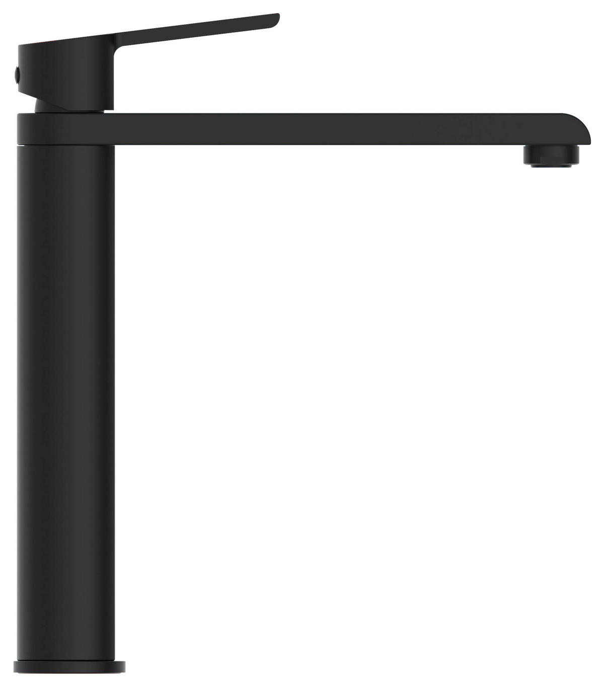 WASCHTISCHARMATUR 4,8/28,2/24,7 cm  - Schwarz, Basics, Metall (4,8/28,2/24,7cm) - Xora