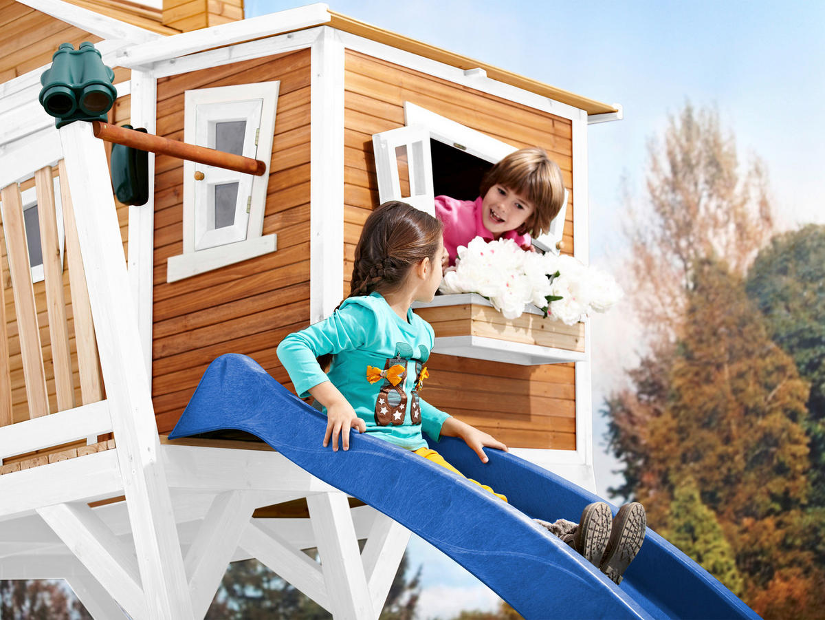 SPIELTURM 432/288/193 cm  - Blau/Weiss, Konventionell, Holz (432/288/193cm)