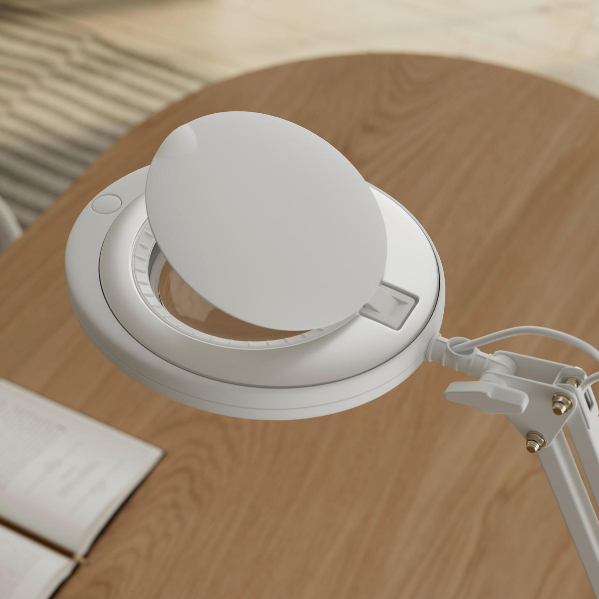 Lampă De Birou 60/15,8/33 cm    - alb, Basics, plastic/metal (60/15,8/33cm) - Novel