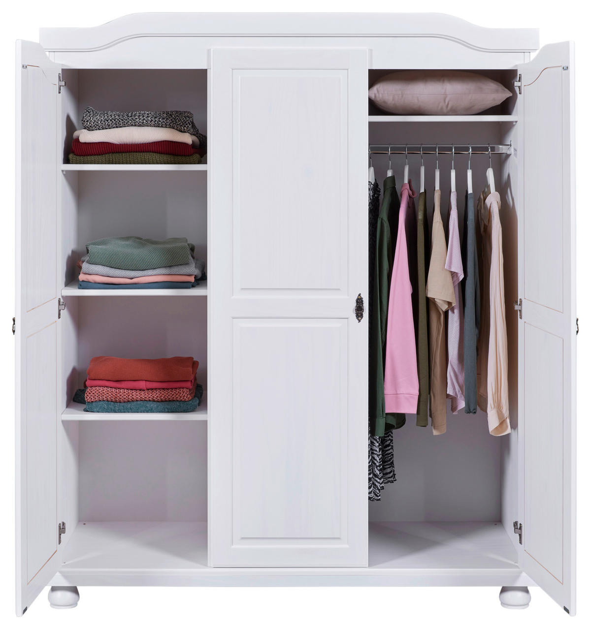 DREHTÜRENSCHRANK  in Weiß  - Weiß, LIFESTYLE, Holz/Holzwerkstoff (150/180/56cm) - MID.YOU