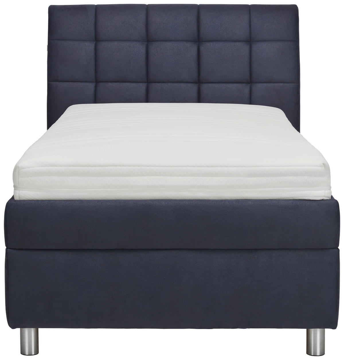 POLSTERBETT Matratze, Lattenrost Dunkelblau 140/200 cm  - Silberfarben/Weiß, KONVENTIONELL, Holz/Textil (140/200cm) - Esposa