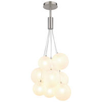 HÄNGELEUCHTE 45/90 cm    - Nickelfarben, Design, Glas/Kunststoff (45/90cm) - Collet's Monde