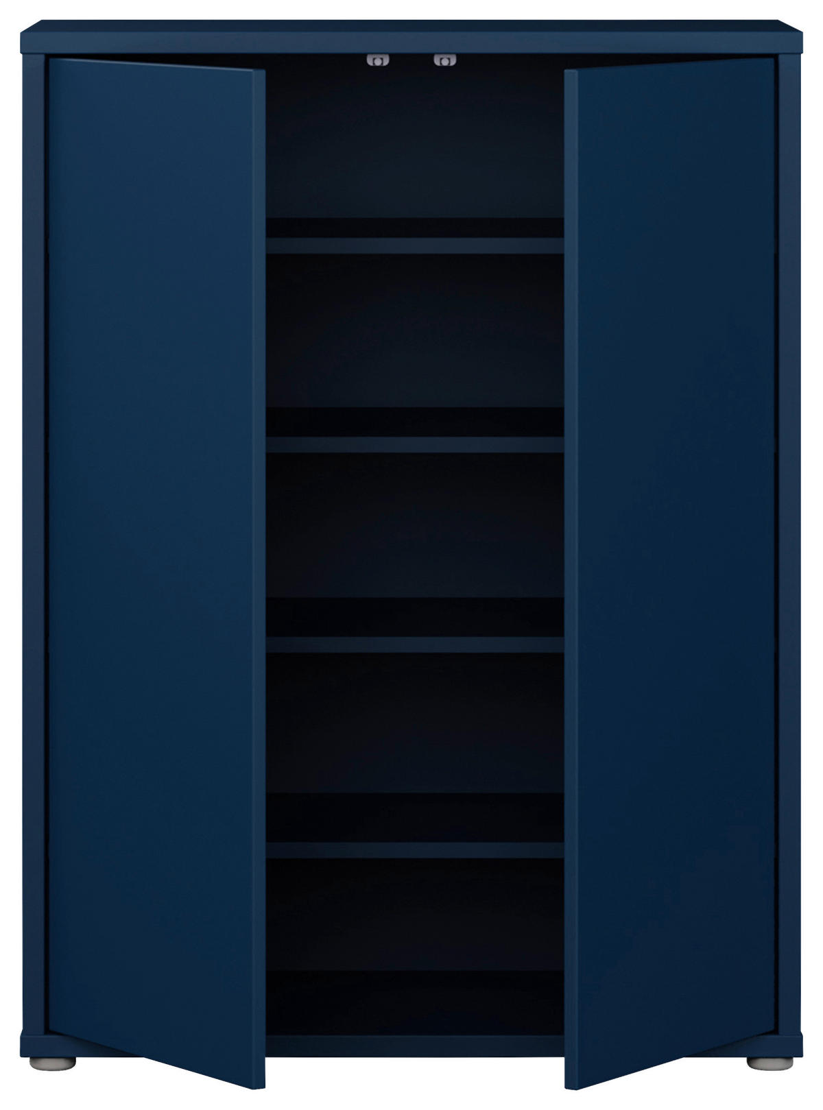 SCHUHSCHRANK Dunkelblau  - Dunkelblau/Grau, MODERN, Holzwerkstoff/Kunststoff (74,5/99,1/34,9cm) - Modern Living