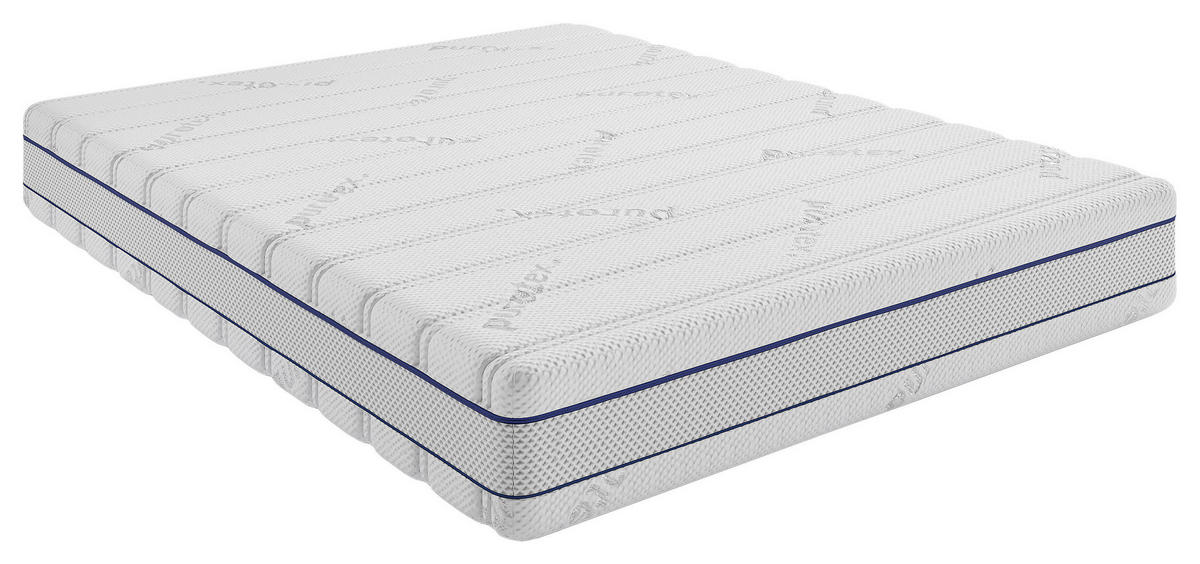 KALTSCHAUMMATRATZE Mood H3/H4, 180/200 cm, Höhe ca.: 25 cm, H3 + H4 = fest + sehr fest, 7-Zonen - Weiß, Basics, Textil (180/200cm) - Livetastic