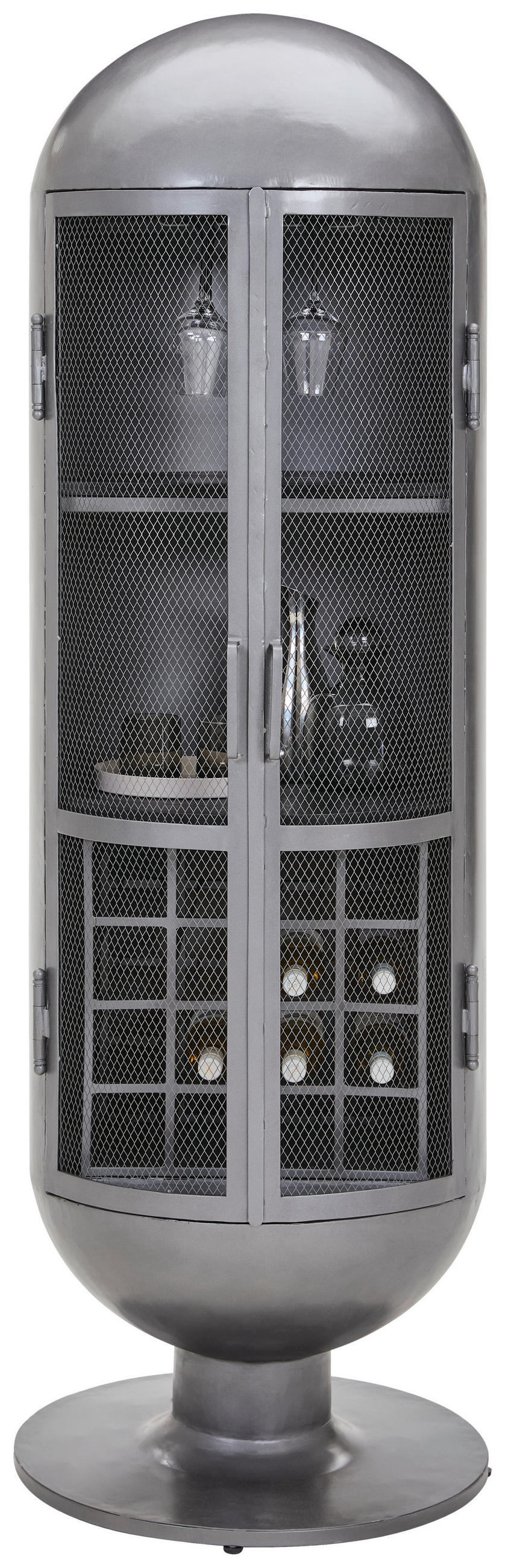 BARSCHRANK in Grau  - Grau, LIFESTYLE, Holz/Metall (60/190/60cm) - Landscape