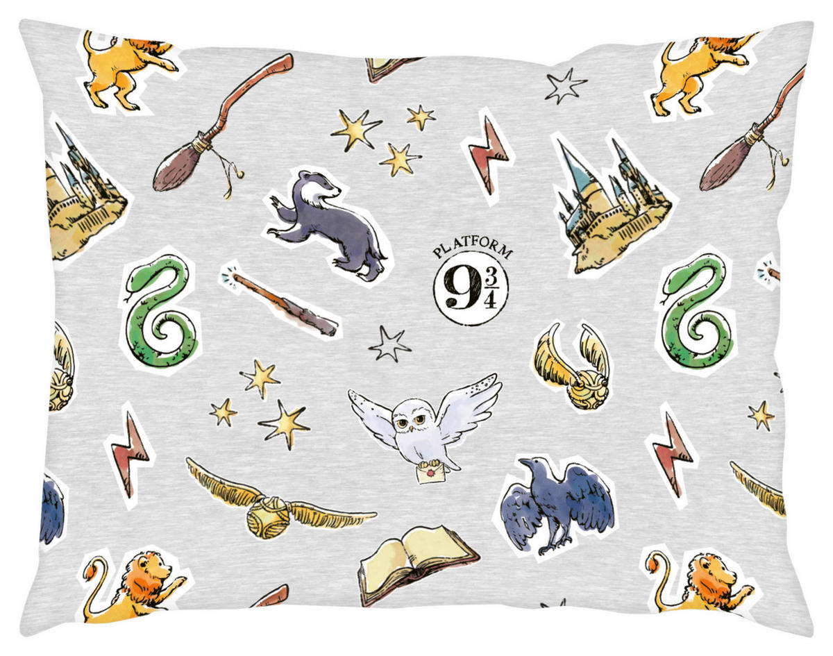 POVLEČENÍ HARRY POTTER 140/200 cm  - šedá/vícebarevná, Konvenční, textil (140/200cm)