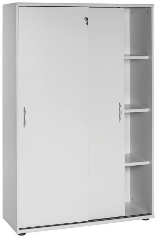 AKTENSCHRANK Hellgrau  - Hellgrau, Basics, Holzwerkstoff (100/152,8/39,5cm) - MID.YOU
