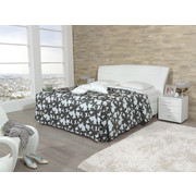 OBLAZINJENA POSTELJA 180 cm x 200 cm , tekstil bela - bela, Konvencionalno, tekstil (180/200cm) - Esposa