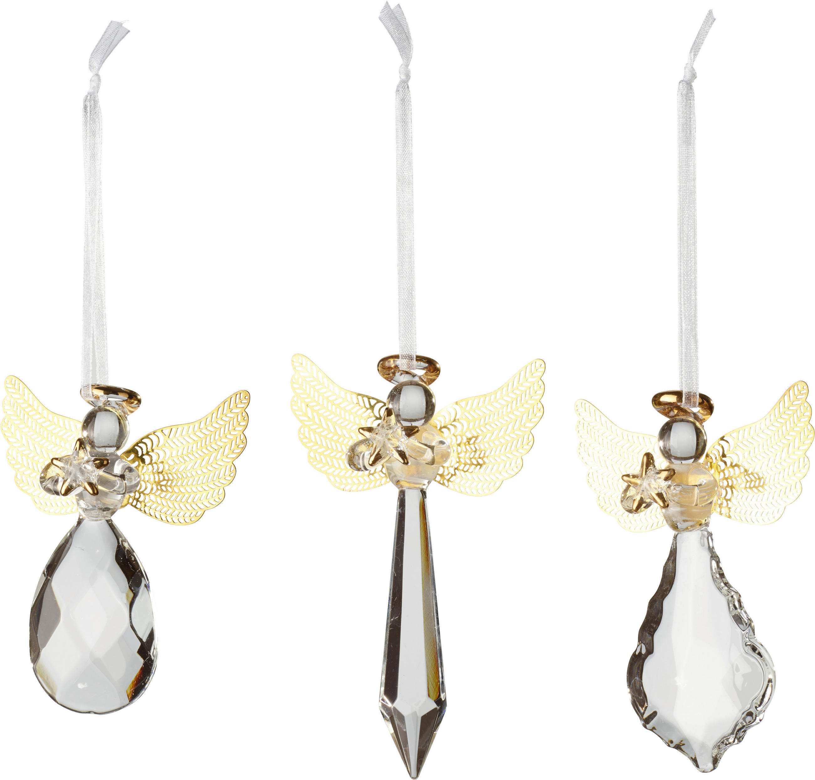 KROGLICA ZA BOŽIČNO JELKO - rumena/prozorno, Basics, steklo (21/11,5cm) - Villeroy & Boch