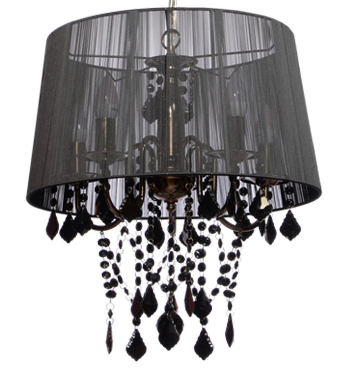 HÄNGLAMPA Mona 88/40/40 cm  - svart, Trend, textil (88/40/40cm)