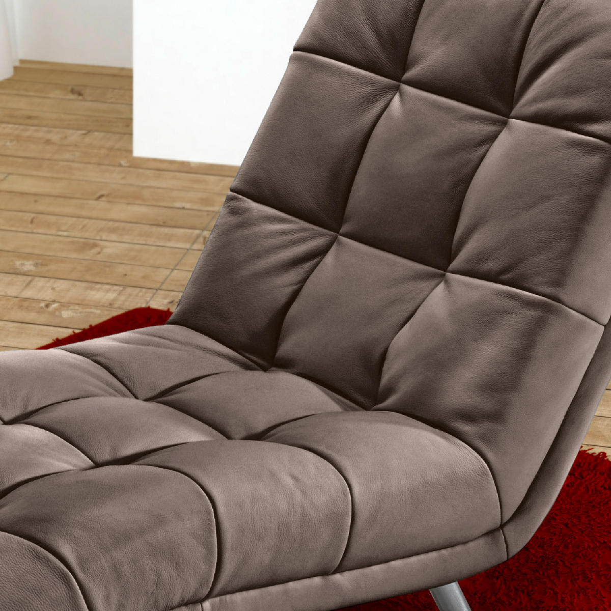 LIEGE in Flachgewebe Taupe  - Taupe/Chromfarben, Modern, Textil/Metall (68/88/164cm) - MID.YOU