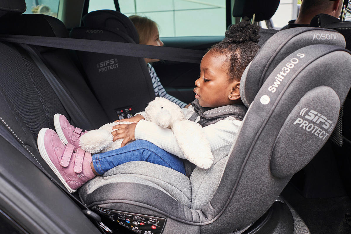 REBOARDER-KINDERSITZ SWIFT360S ECE R 129 i-SIZE  - Schwarz, Basics, Kunststoff/Textil (44/60/50cm) - Osann