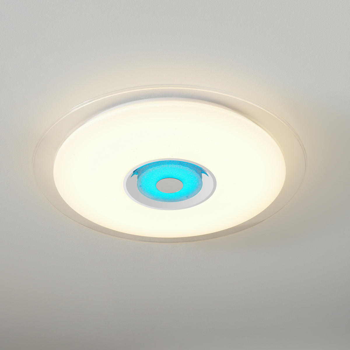 LED-DECKENLEUCHTE 60/6,1 cm   - Klar/Opal, Design, Glas/Kunststoff (60/6,1cm) - Globo
